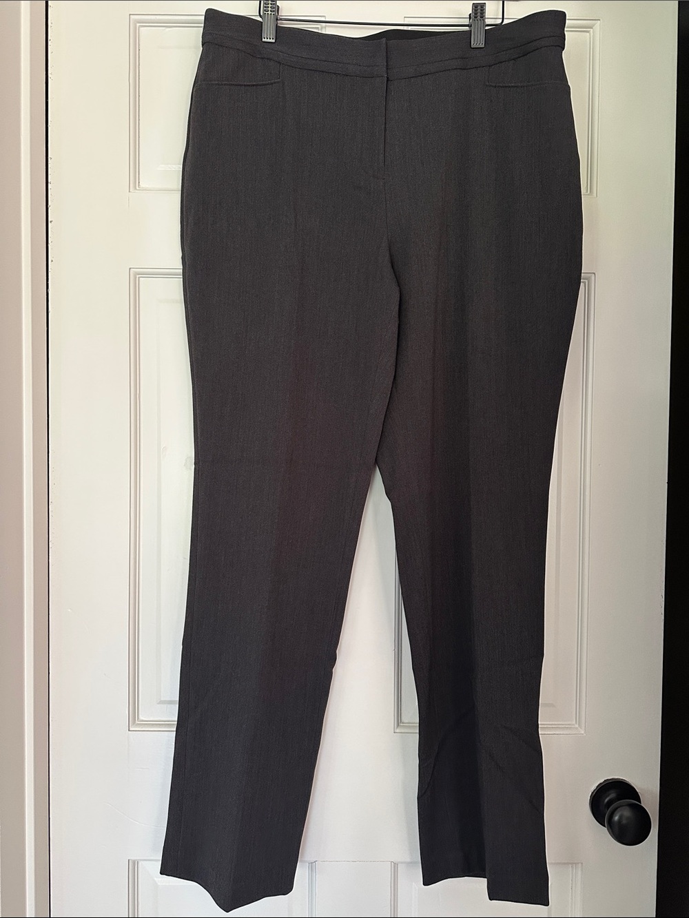 Rafaella curvy Women’s Classic Dress Pants - Dark Gray, size 14, 30 inch inseam